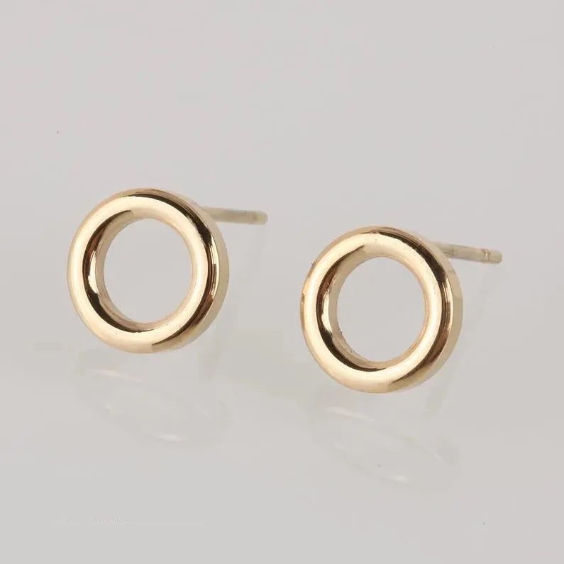 Minimalist Gold Bar Stud Earrings