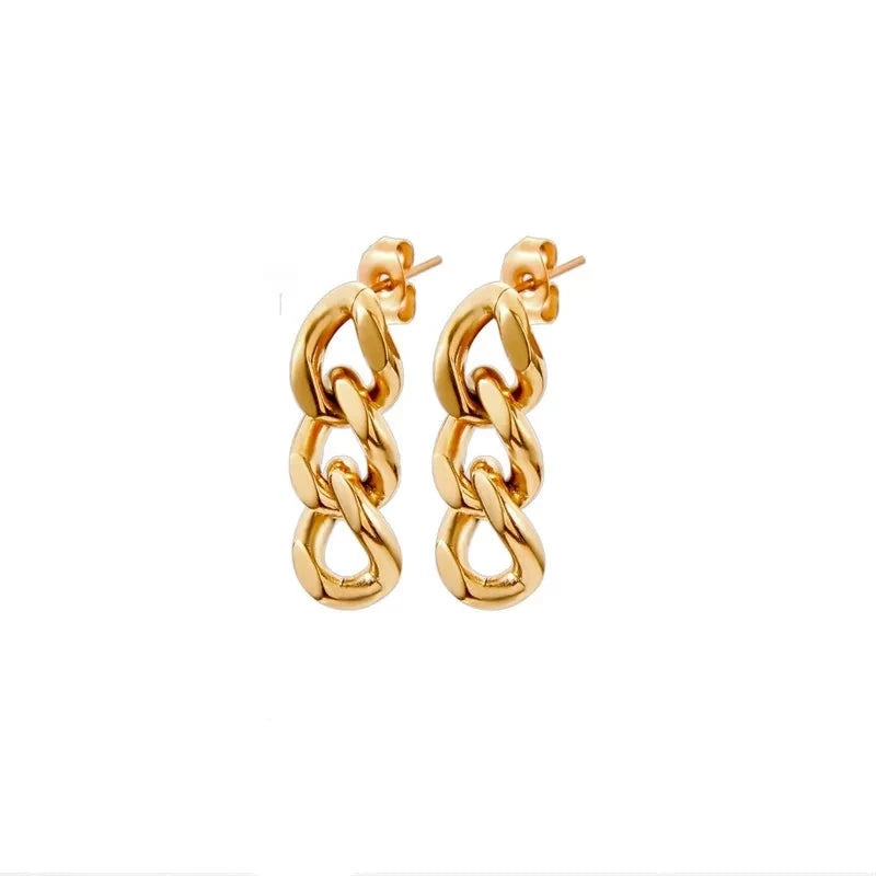 Cuban Chain Link Earrings