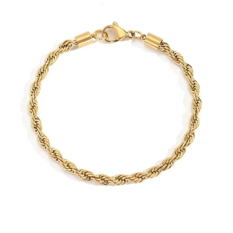 Bracelet Rope Chain Gold Color