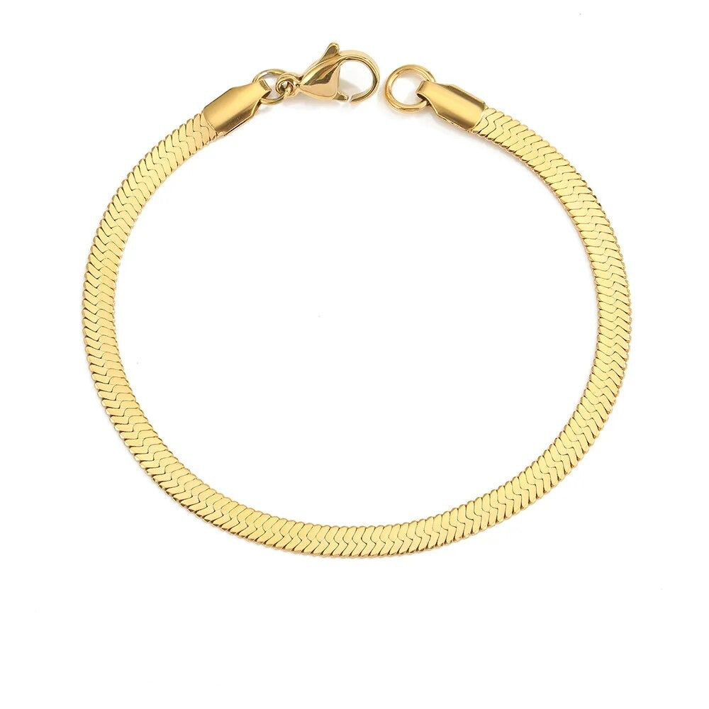 Bracelet Gold Box Chain Various Styles